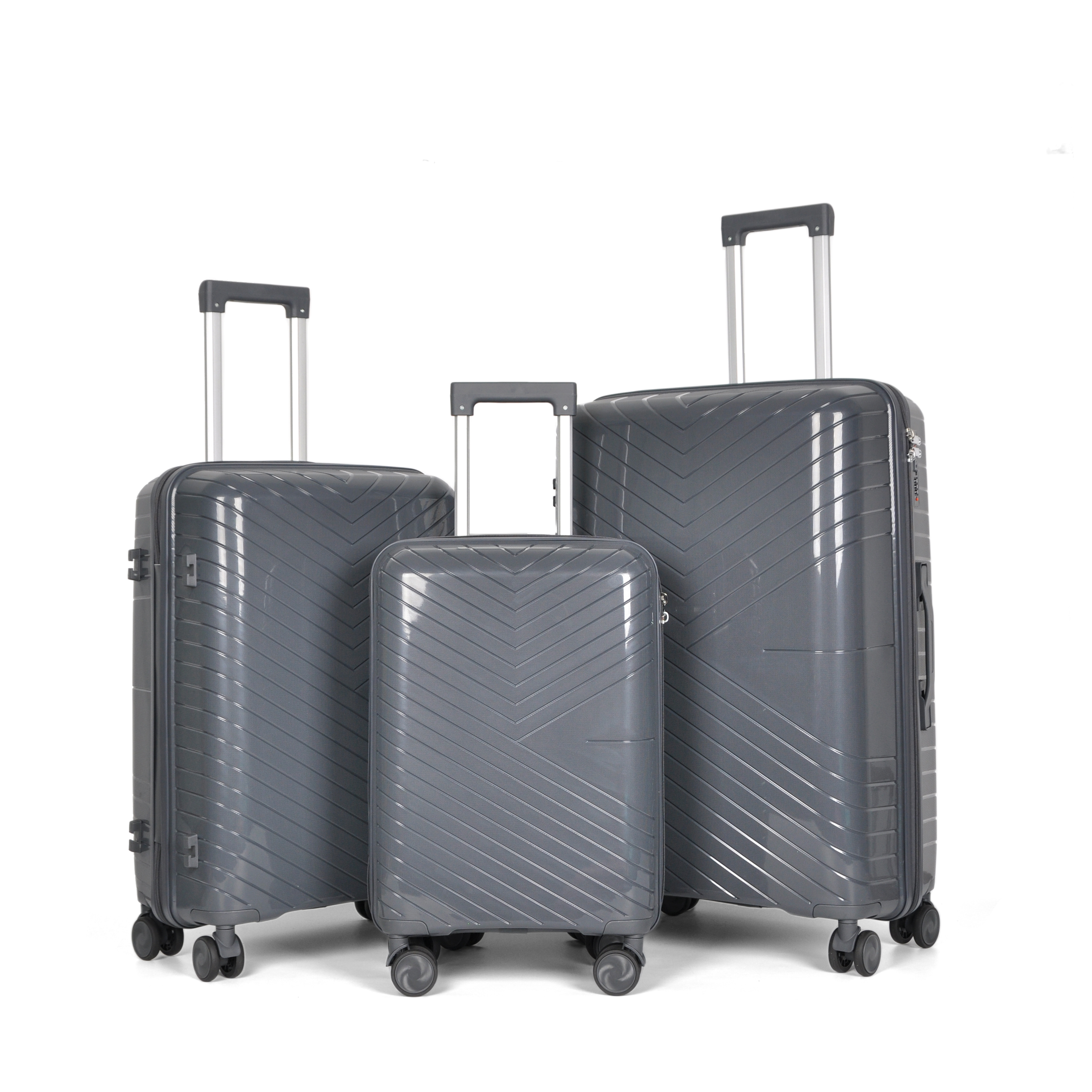 Expandable PP Luggage Set with TSA Lock | High-Quality Travel Suitcases
