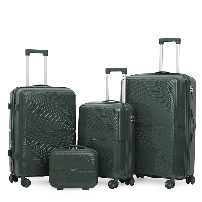 Prosperity 4PCS Rubber Travel Bags – Large Capacity Suitcase Set