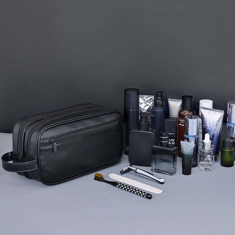 Men’s Leather Dopp Kit Travel Bag