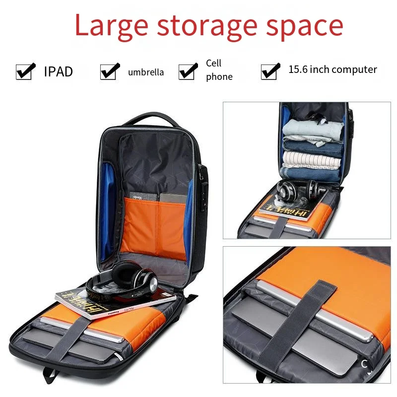 Wiersoon Anti-Theft Business Travel Laptop Backpack with USB Charging Port, Waterproof Large Capacity Security Bag