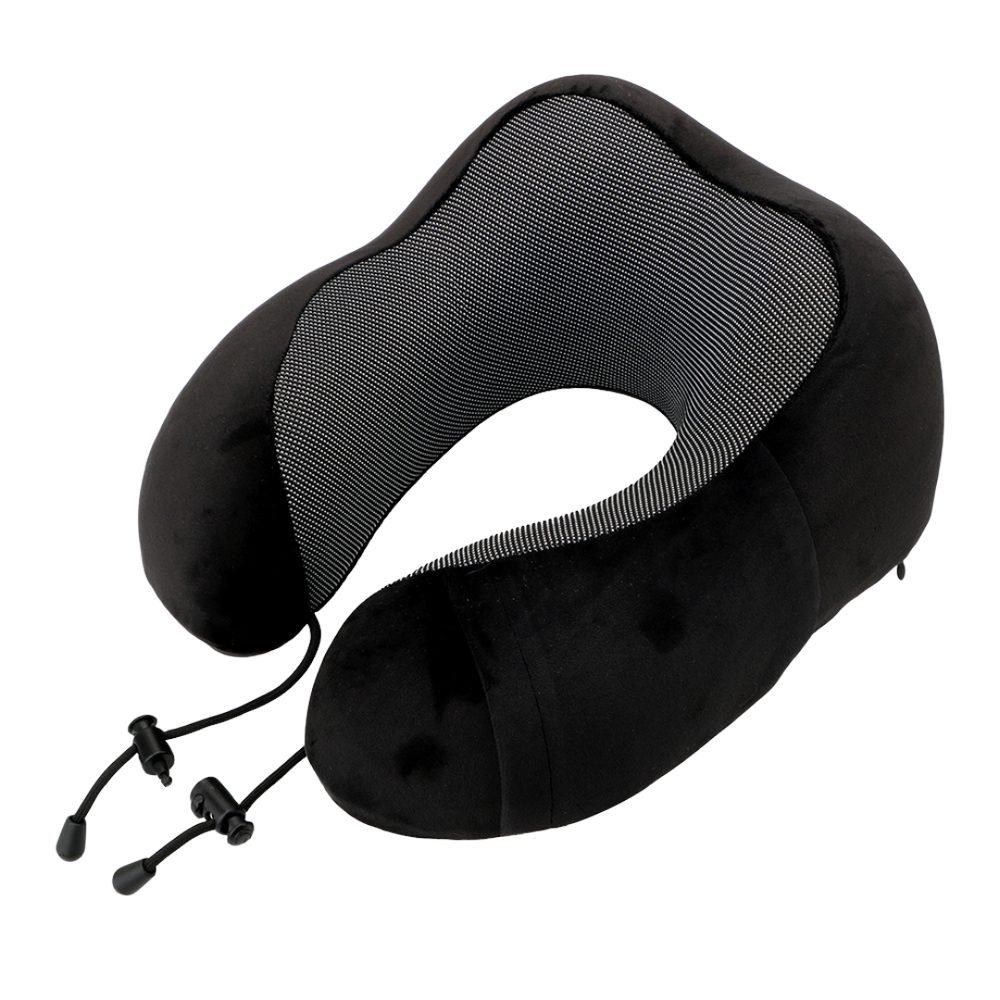 Memory Foam Travel Neck Pillow – Ergonomic Support Soft Portable Headrest for Airplane, Car, and Office