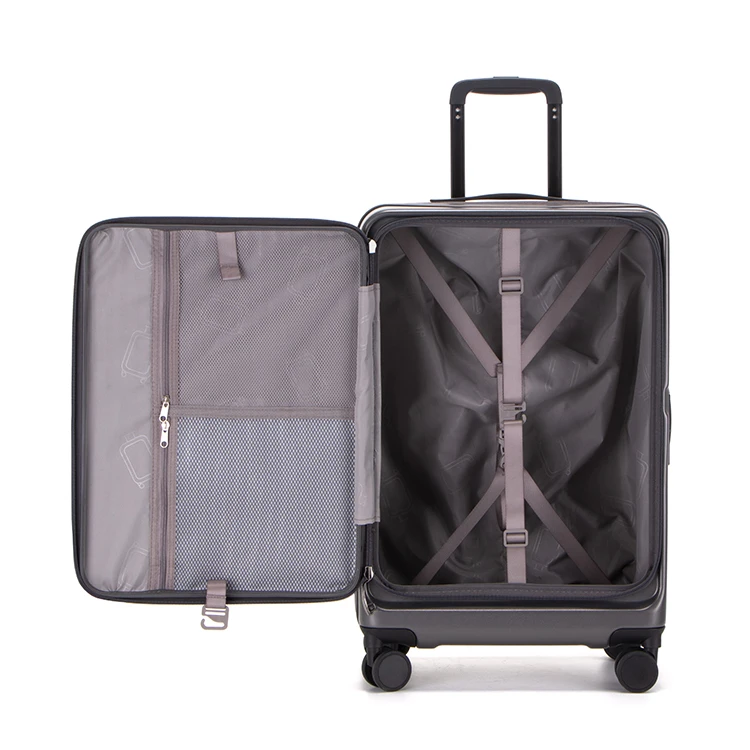 2PCS Front Open Hardshell Suitcase with Laptop Compartment