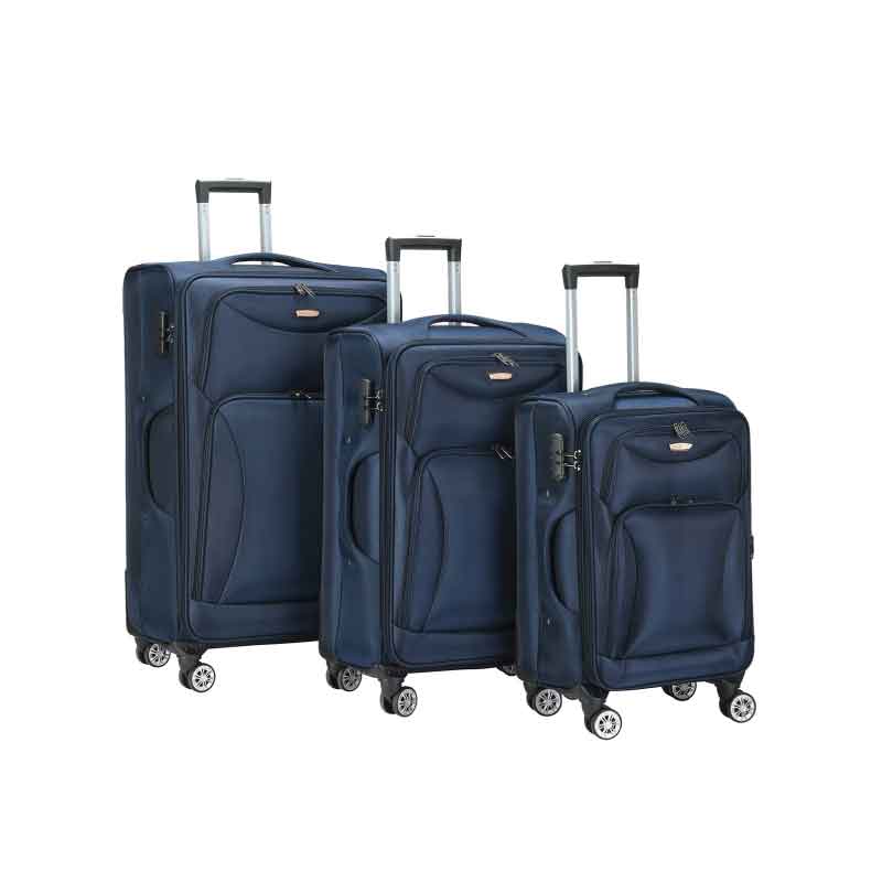 Luggage 3 Piece Set Fabric Suitcase Spinner TSA Lock Soft Shell Lightweight Travel Luggage Bags