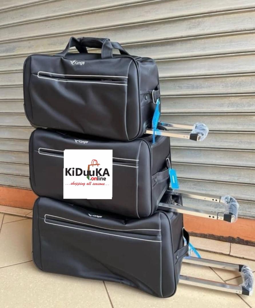 KZNGS 3PCS Luxury Trolley Travel Bags – Durable 2-Wheel Luggage Set